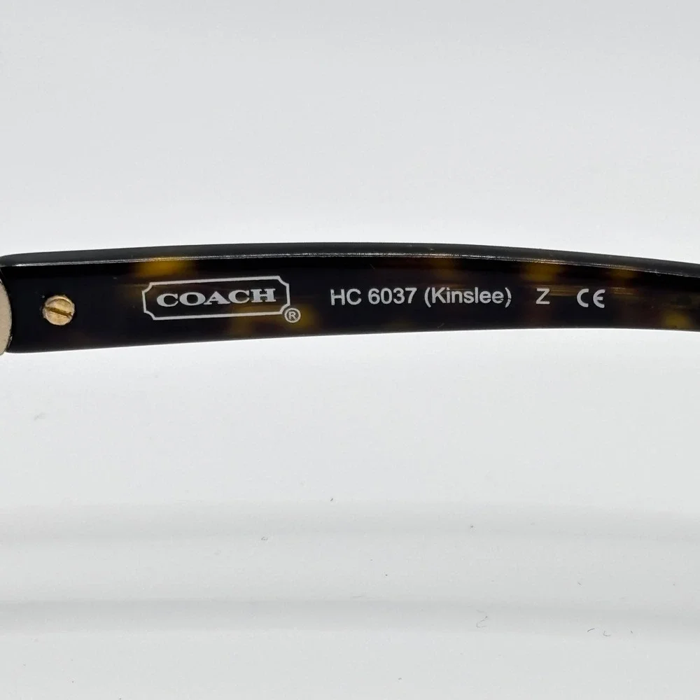 Dark Academia Eyeglasses Coach Kinslee HC 6037 51mm Dark Tortoise Acetate Gold